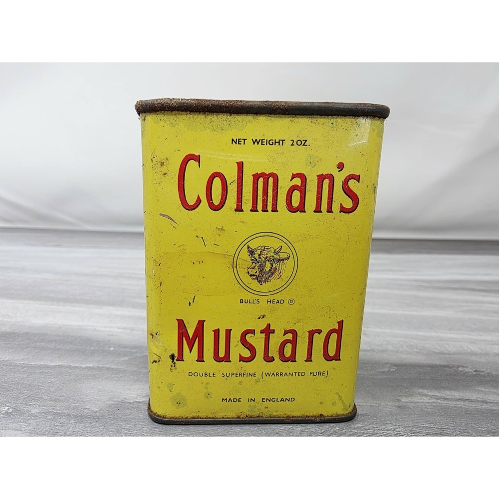 Vintage Advertising Metal‎ Kitchen Spice Tin /   Colman's  Mustard